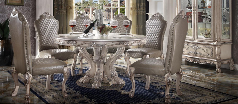 Esszimmer Stuhl Sessel Set 6x Stuhl ohne Armlehnen Luxus Sessel Barock Stühle