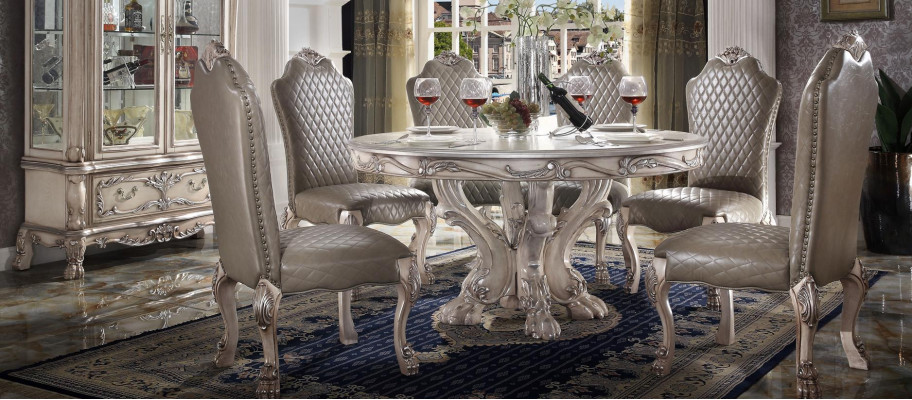 Esszimmer Stuhl Sessel Set 6x Stuhl ohne Armlehnen Luxus Sessel Barock Stühle