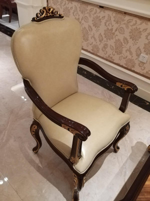 Esszimmer Stühle 6x Stuhl Sessel Set Lounge Club mit Armlehnen Luxus