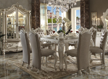 Königliche Esszimmer Garnitur Rechteckiger Esstisch mit x8 Stühlen Barock Rokoko Möbel