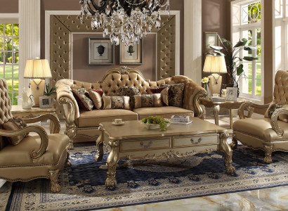 Sofagarnitur 3+1+1 Sitzer Set Sofa Polster Couchen Couch Luxus Chesterfield