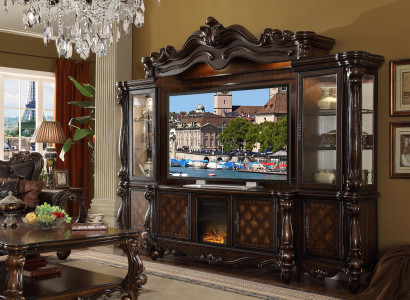 Designer Wohnzimmer Dekorative Klassisch TV Anbauwand Medienwand Fernsehwand