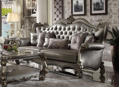 Chesterfield Sofa 3 Sitzer Couch Polster Leder Sofas Wohnzimmer Dreisitzer