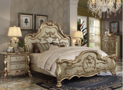 Bett Design Doppelbett Betten Luxus Klassiker Barock Rokoko Chestgerfield Neu