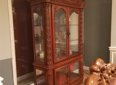 Edle Vitrine Antik Stil Barock Rokoko Schrank Schaufenster Deko Wohnzimmer
