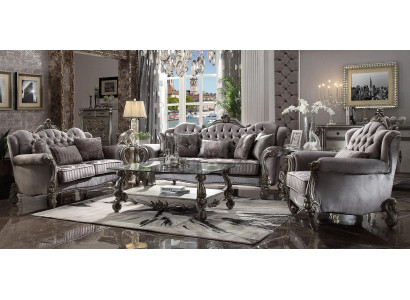 Chsterfield Sofagarnitur Couch Polster Gruppe Klassik 3+2+1 Sitzer Set Holz Sofa