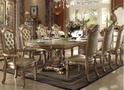 Barock Antik Stil Esstisch Tisch Echtes Holz Klassische Designer Tische Rokoko