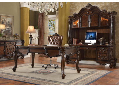 Büroset Schreibtisch Chefsessel Komplett Office Rokoko Barock 2tlg. Set