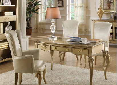 Schreibtisch Büro Tisch Klassischer Designer Office Tische Rokoko Barock Neu