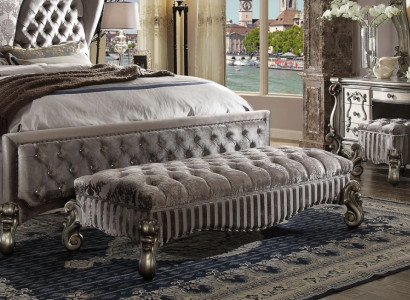 Designer Hocker Leder Textil Luxus Chesterfield Fußhocker Ottomane Chesterfield