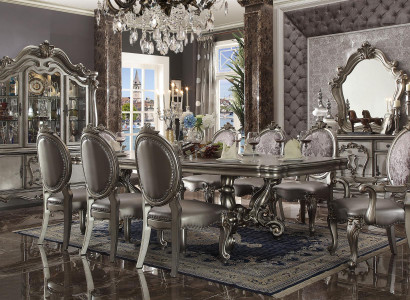Esszimmer Set Garnitur Tisch 8x Stuhl Kommode Spiegel Barock Neu 11tlg.