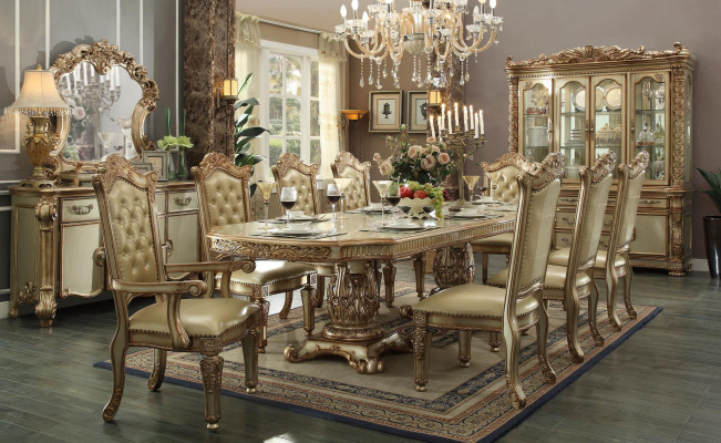 Goldener Chesterfield Stuhl Designer Esszimmer Möbel Luxuriöser Einsitzer