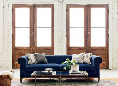 Chesterfield Sofa Couch Polster Leder Stoff Couchen Polster Garnitur 4 Sitzers