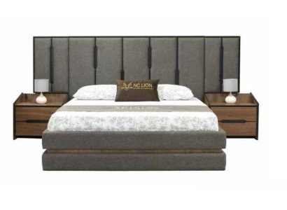 Modernes 3tlg Schlafzimmer Set Elegant Bett 2x Nachttische Komplett