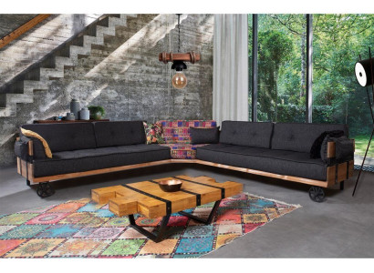 Loft Couchtisch Design Möbel Tisch 130x80 Wohnzimmer Holztisch Couchtische