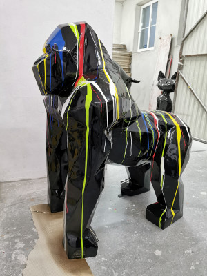 Figuren Statuen Dekoration Deko Gorilla Garten Neu Designet Figur Moderne Statue