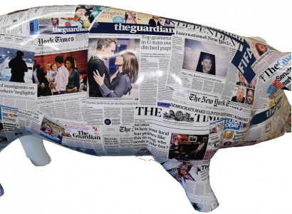 Skulpturen Design Wohn Deko Statuen Figuren Abstrakte Schwein Figur Dekoration