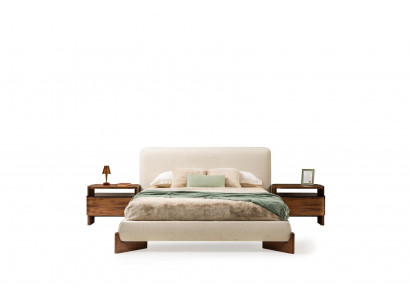 Garnitur Schlafzimmer Doppelbett Bett Nachttische Set 3tlg Weiß Design