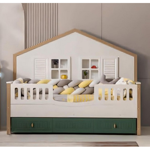 Bettrahmen Kinderbett 200 cm Bett Kinderzimmer Bettgestelle Helles Holz