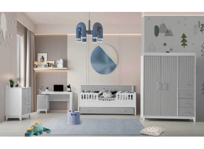 4tlg. Kinderzimmer Ensemble: Komplettmöbel-Set für perfekte Einrichtung