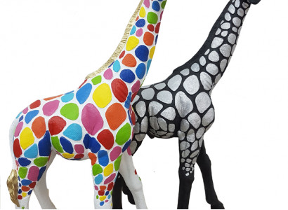 Design Figuren Giraffe Dekorationen Garten Giraffe Statue Skulptur Skulpturen