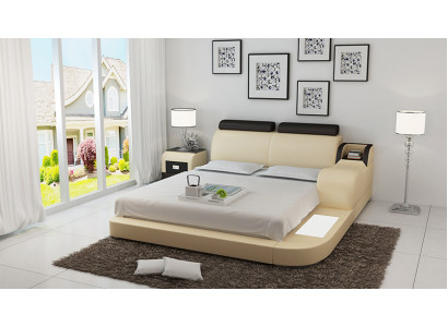 Bett Design Luxus Luxus Betten Leder Modernes Schlafzimmer 140/160/180 LB8813