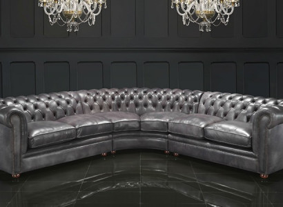 Chesterfield Ecksofa Eckcouch Designer Sofa Couch Samt Ledersofa Vintage 2016-14