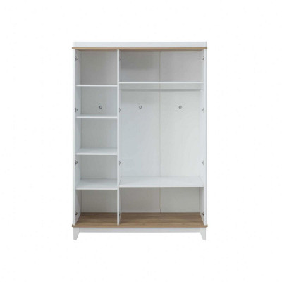 Kinderlaufstall Kinderbettchen Garnitur Bettchen Weiß Holz Set 3tlg