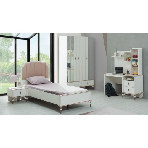 Luxus Kinderbett Komplette Kindermöbel Rosa Holz Set 4tlg Mädchen Neu