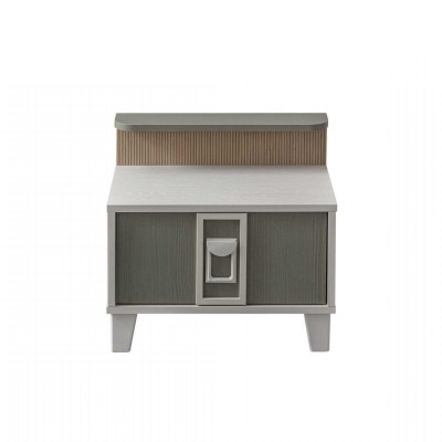 Kindermöbel Garnitur Kinderzimmer Bett Kinderbett Grau Holz Set 4tlg