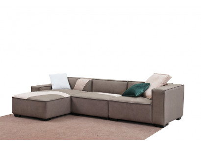 Ecksofa Wohnlandschaft Sofa Couch L Form Polster Couchen Leder Design Italien