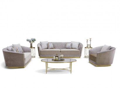 Sofagarnitur 3+2+1 Sitzer Set Design Sofas Polster Couchen Moderne Couch Samt