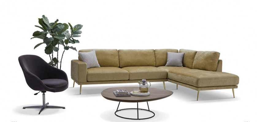 Design Stoff L-Form Couch Wohnlandschaft Ecksofa Garnitur Modernes Sofa Polster