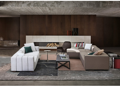 Wohnzimmer Garnitur Design Ecksofa L-Form + Sofa 4 Sitzer  Polster Couchen Leder