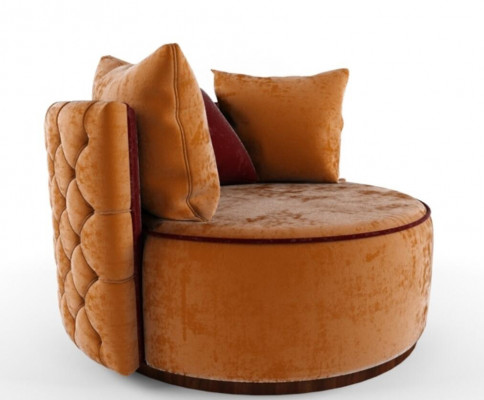 Rund Sessel Chesterfield Club Runde Sofa Couch Runde Relax Stühle Polster Stuhl