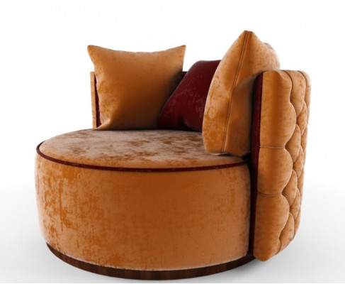 Rund Sessel Chesterfield Club Runde Sofa Couch Runde Relax Stühle Polster Stuhl