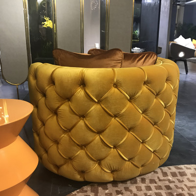 Rund Sessel Chesterfield Club Runde Sofa Couch Runde Relax Stühle Polster Stuhl