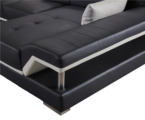 Designer Sofa Couch Ecksofa mit Hocker Polster Garnitur Wohnlandschaft U-Form