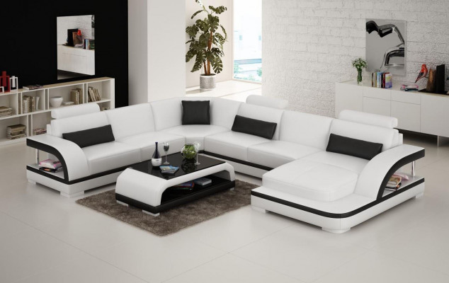 Design Couch Luxus Couchen Leder Sofa Sitz Eck Garnitur Polster Ecke Couch Neu