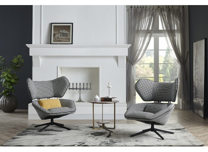 Lounge Luxus Fernseh Club Polster Sitzer Design Sessel Couch Sofa Relax Stoff