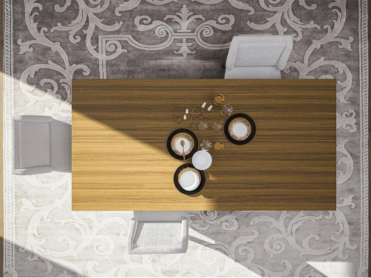 Luxus Gruppe Textil Polster 4x Stühle Holz Esstisch Esszimmer Design Set