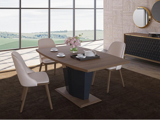 Esszimmer Set 5tlg Essgruppe Modern Esstisch Design 4x Stühle Möbel