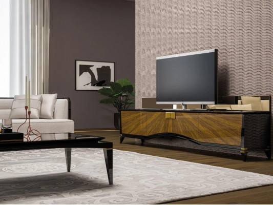 Modern Wohnzimmer TV-Ständer Design Einrichtung TV Schrank Holzmöbel Neu
