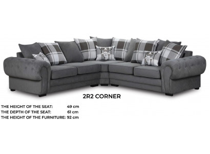 Stoffsofa Luxus Stoff Eckgarnitur Wohnzimmer Ecksofa Sofas L-Form Sofa Ecke