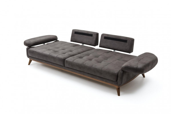 Designer Grau-Gelbe Sofagarnitur Luxus Sessel Moderner Dreisitzer 2tlg