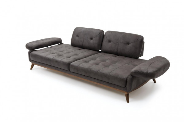Designer Grau-Gelbe Sofagarnitur Luxus Sessel Moderner Dreisitzer 2tlg