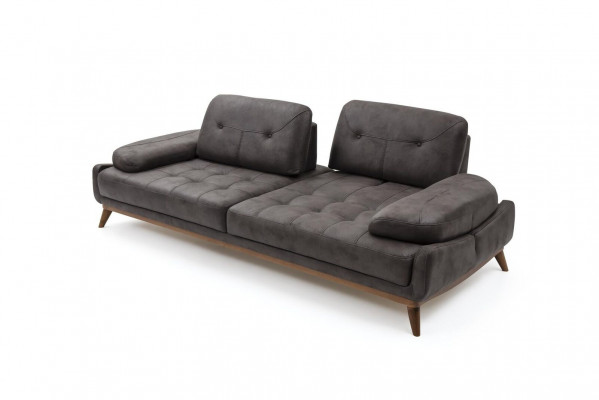 Designer Grau-Gelbe Sofagarnitur Luxus Sessel Moderner Dreisitzer 2tlg