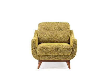 Luxuriöser Gelber Sessel Polstermöbel Wohnzimmer Einsitzer 1-Sitzer Neu