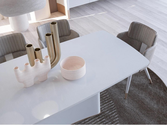 Design Esszimmer Komplett 7tlg Esstisch Modern Sideboard Holzschrank Neu Vitrine
