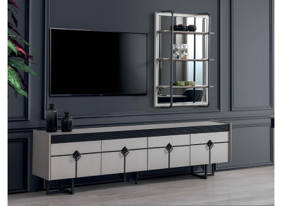Wohnwand Wand Regale Komplett TV-Ständer Wohnzimmer Set Neu Einrichtung